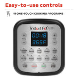  Instant Pot Duo Crisp and Air Fryer 8 quart with text Easy to use controls 11 one touch cooking programs