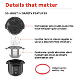  Instant Pot® Pro Multi-Use 8-qt Pressure Cooker Panel text Details that matter
