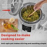  Instant Pot® Duo™ Plus 6-quart Multi-Use Pressure Cooker with text Designed to make cooking easier