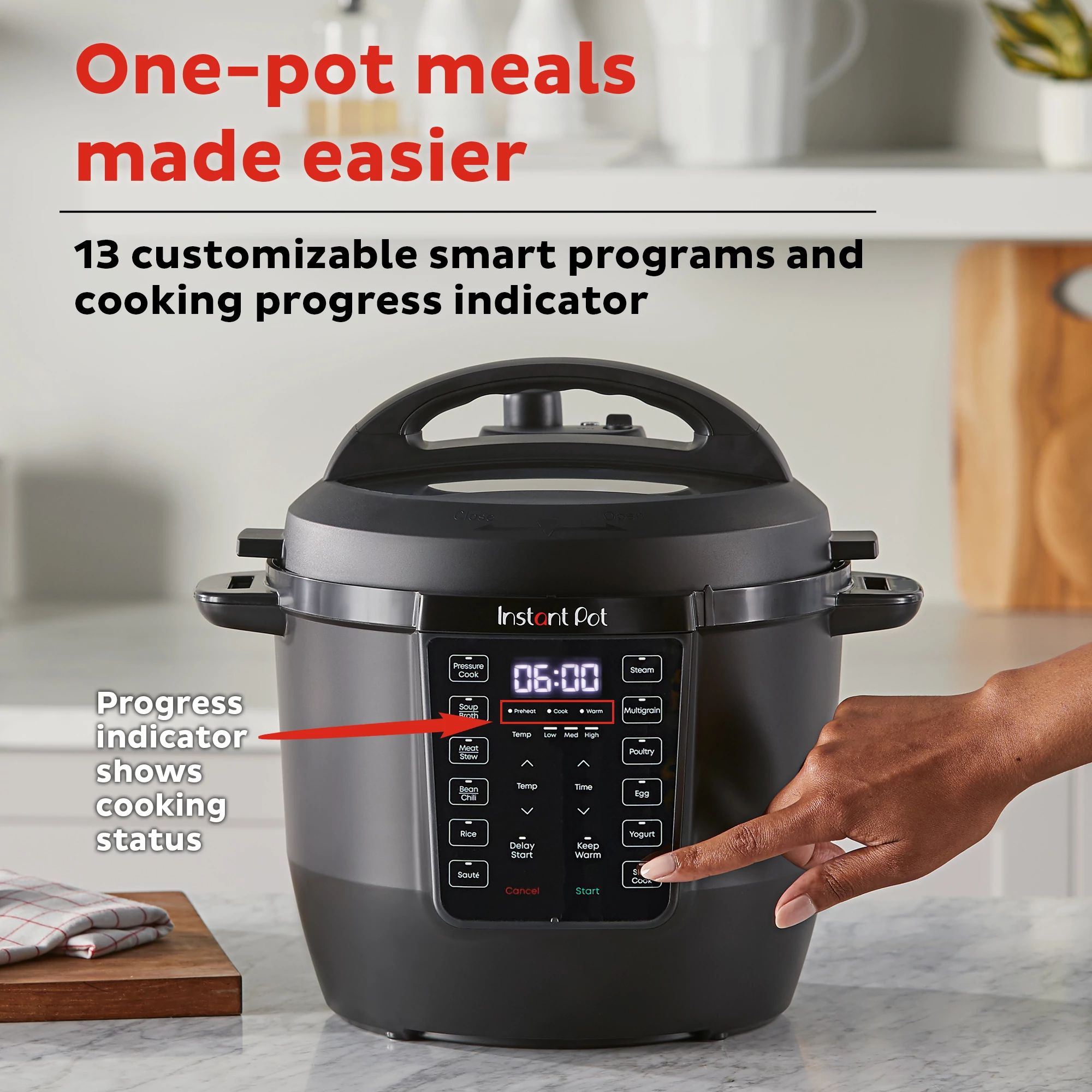 Instant Pot® 6QT RIO™ Multi-Cooker, Black