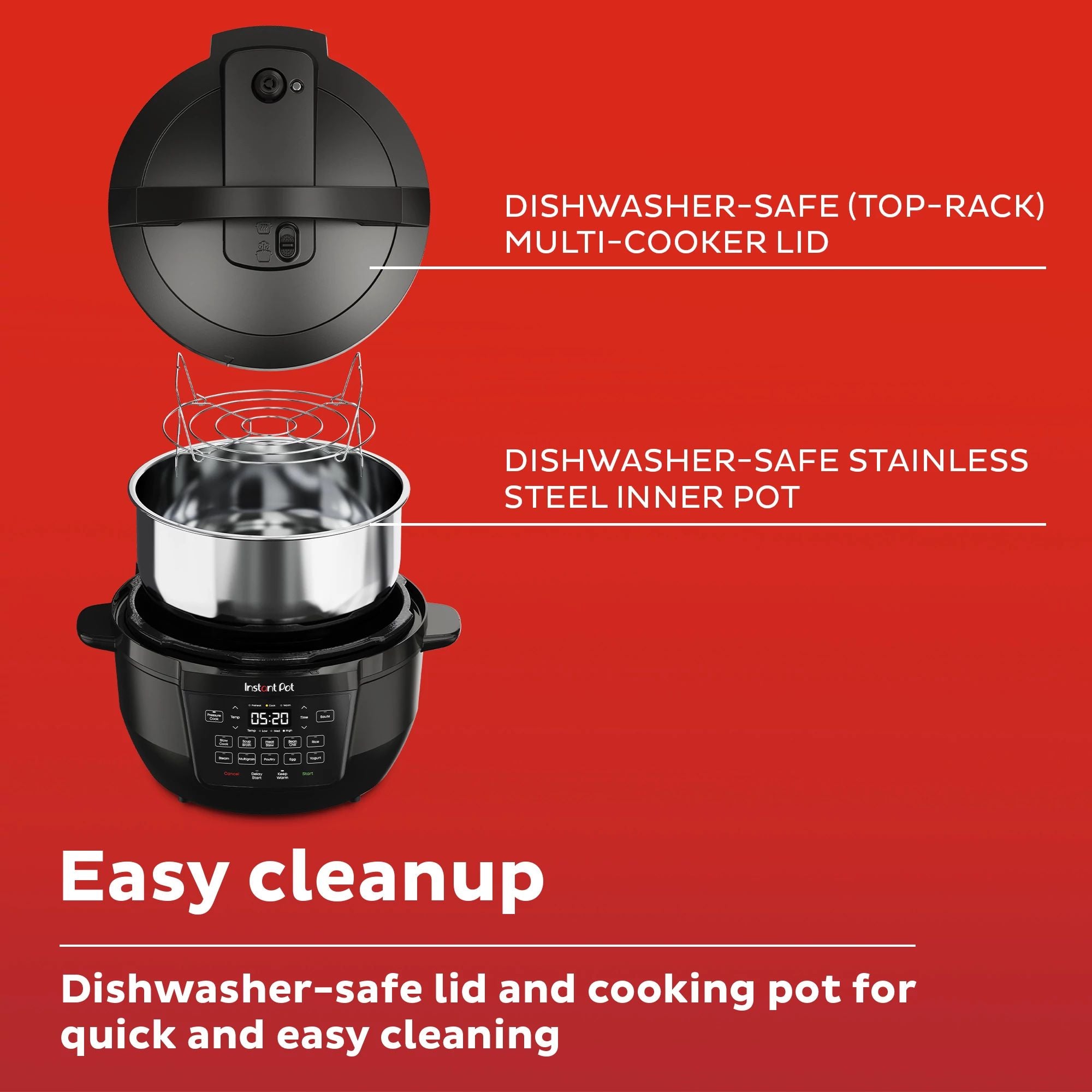 Instant pot new arrivals top dishwasher safe