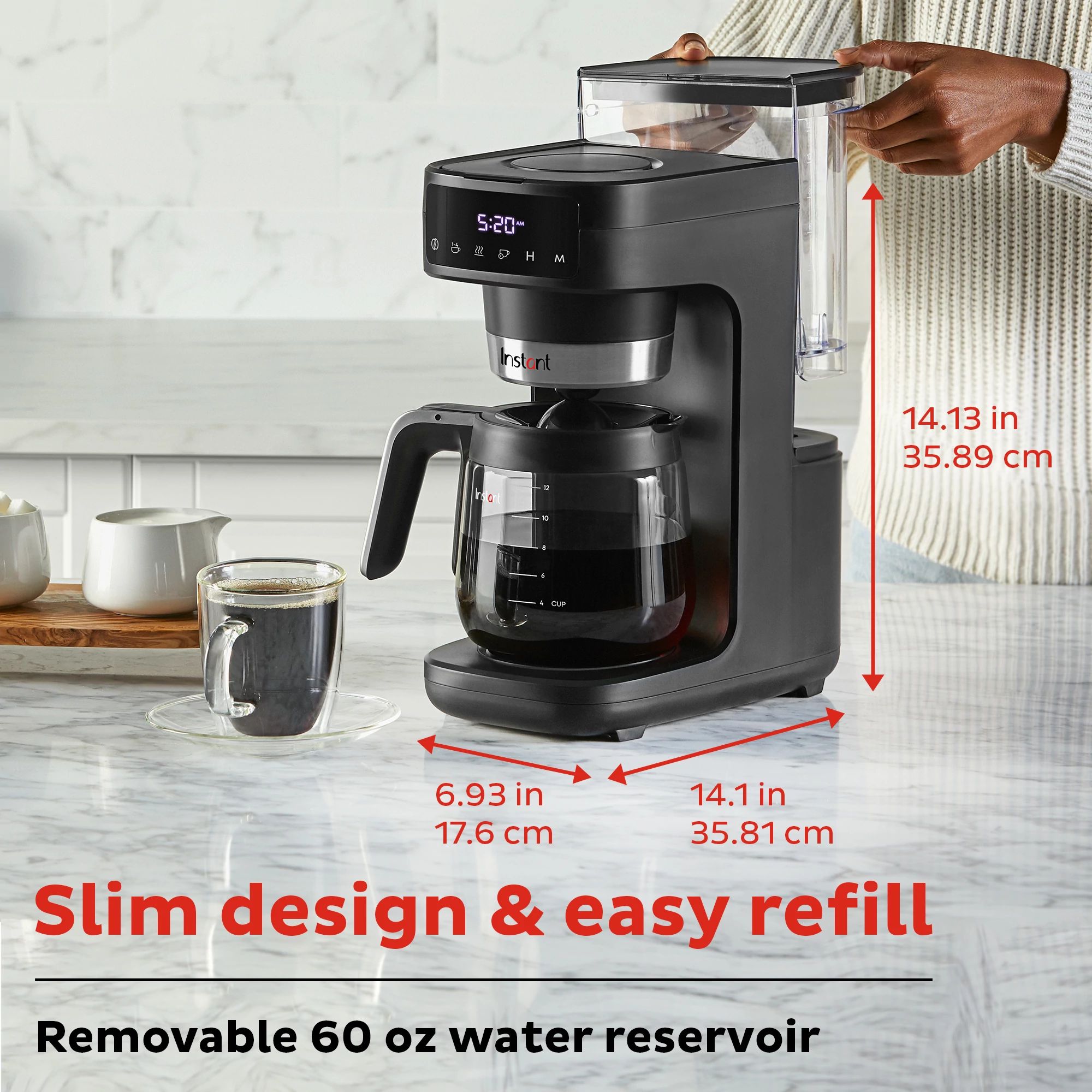 Coffee pots with removable water reservoir cheap