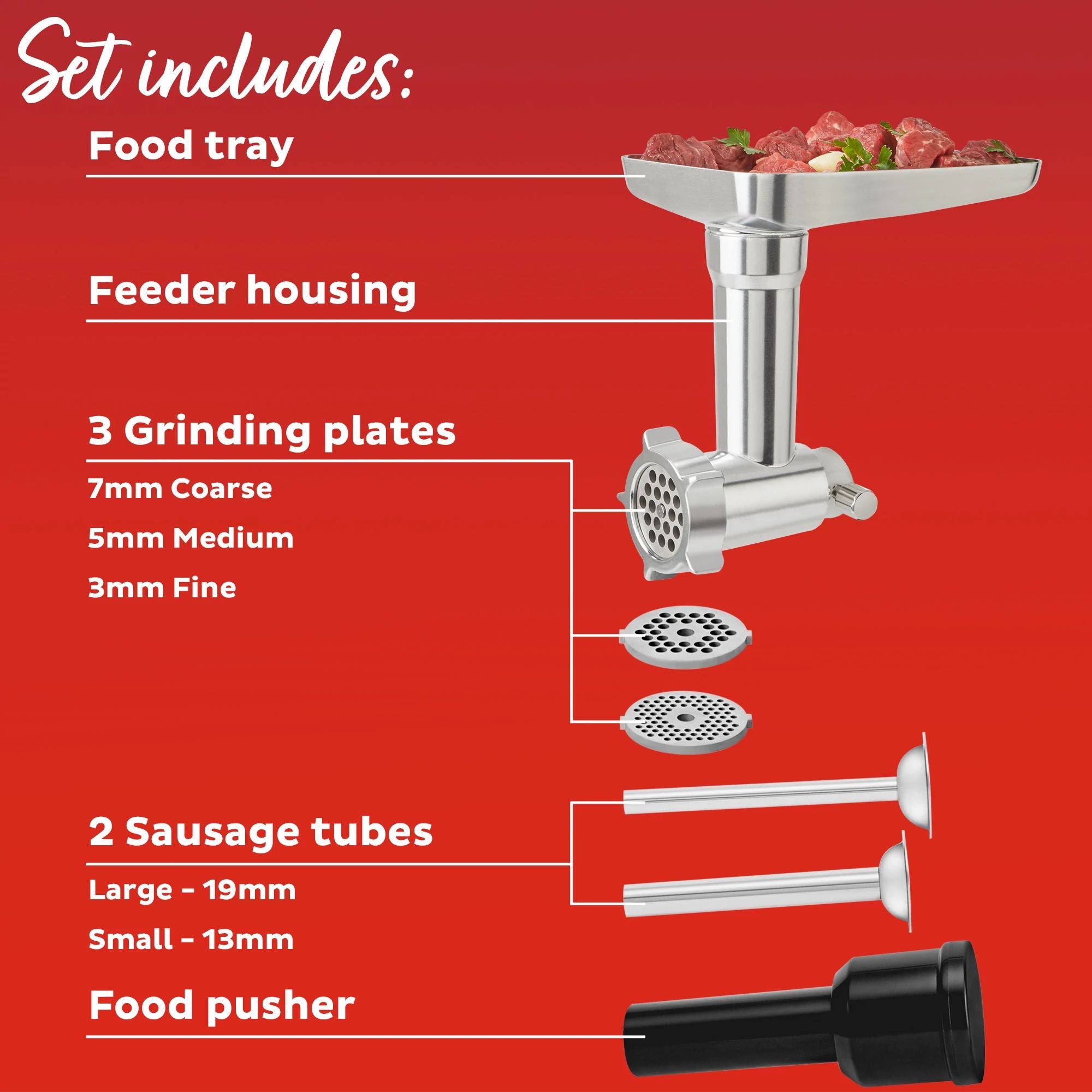 Instant Pot Meat Grinder Accessory Set for Stand Mixer Pro