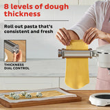  Instant® Pasta Accessory Set for Stand Mixer Pro with text 8 levels of dough thickness