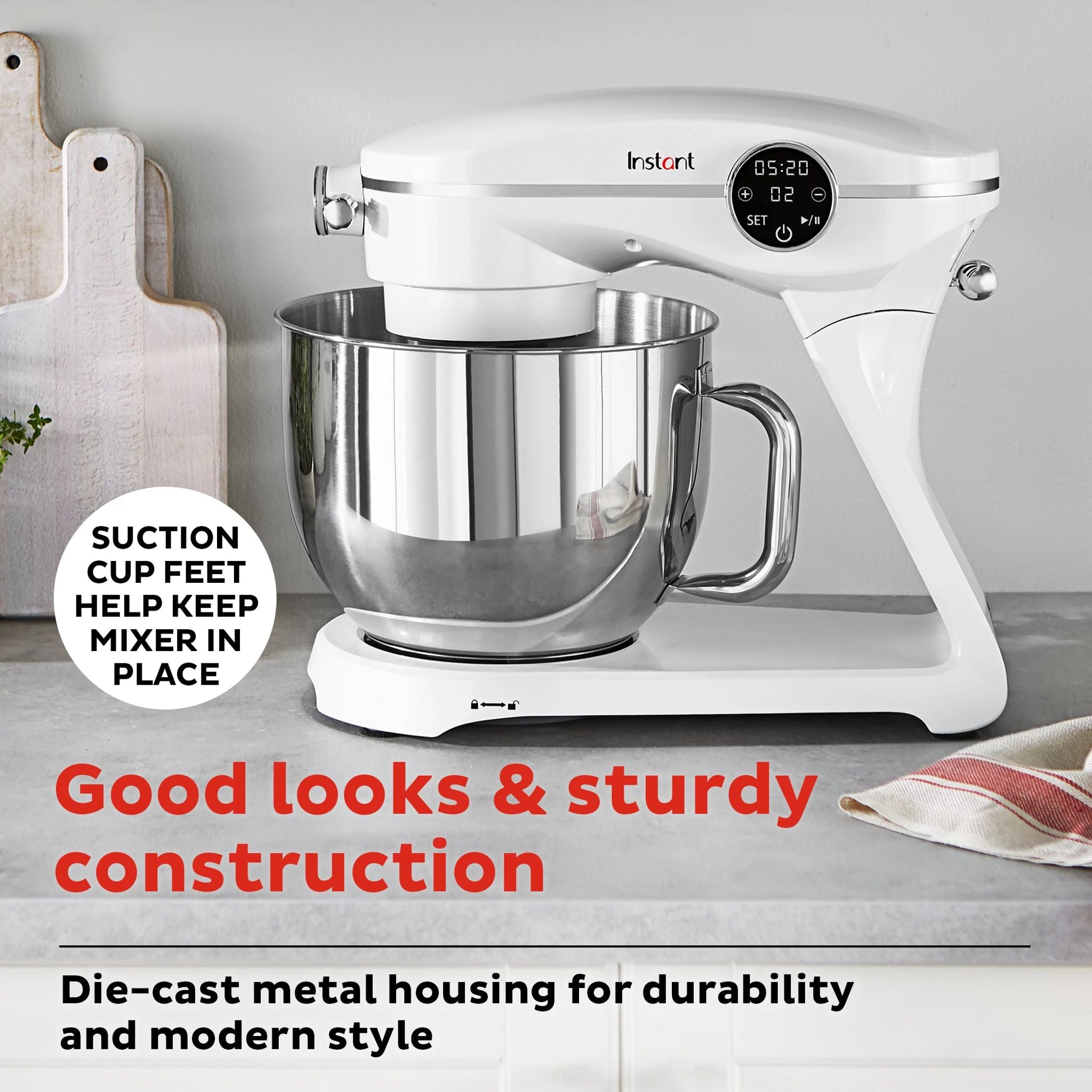 instant pot stand mixer pro Instant Pot® 7.4QT Stand Mixer Pro Series, Pearl White