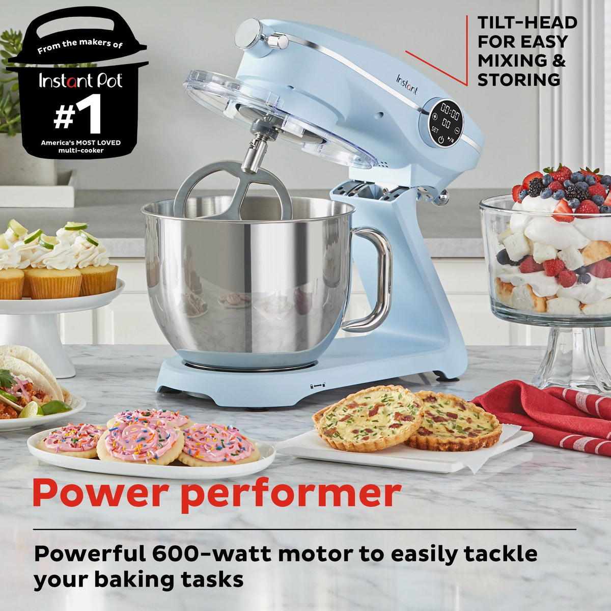 instant pot stand mixer attachments Instant Pot® 7.4QT Stand Mixer Pro Series, Ice Blue