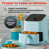  Instant™ Vortex™ Mini 2-quart Air Fryer, Aqua with text Frozen to table in minutes