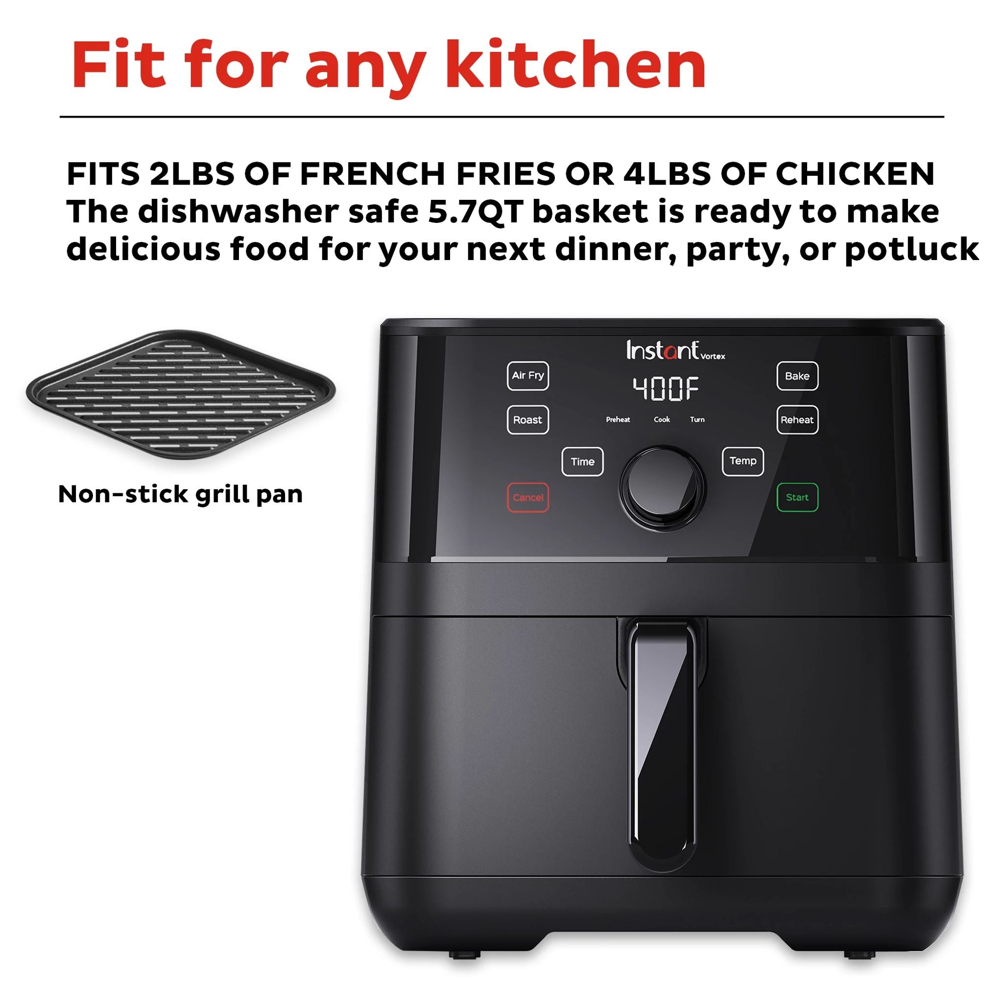 Replacement air fryer basket for instant pot 2025
