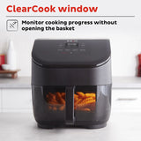  Instant Vortex 5-qt Air Fryer with ClearCook with text monitor cooking progress without opening the basket