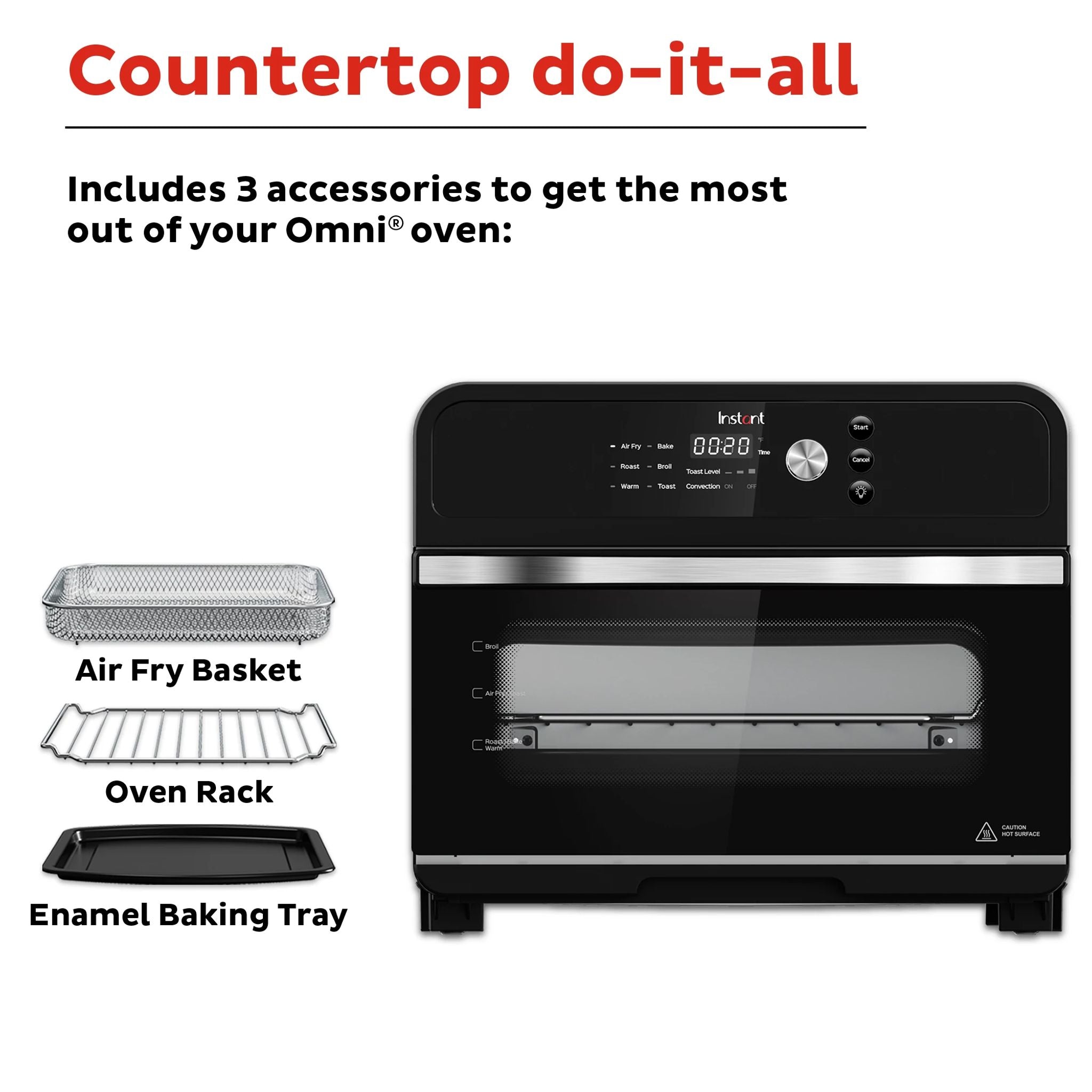  Instant Omni™ Pro 18L Toaster with text Counterop do-it-all