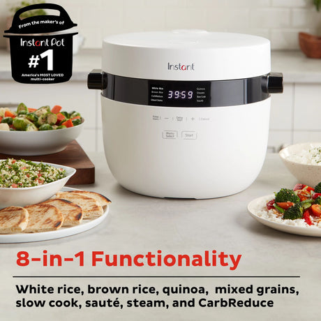  Instant™ 20-cup Multigrain Cooker on the counter 8-in-1 functionality 
