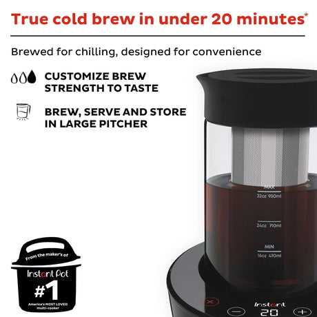  Instant® Cold Brewer with text True cold brew in under 20 minutes